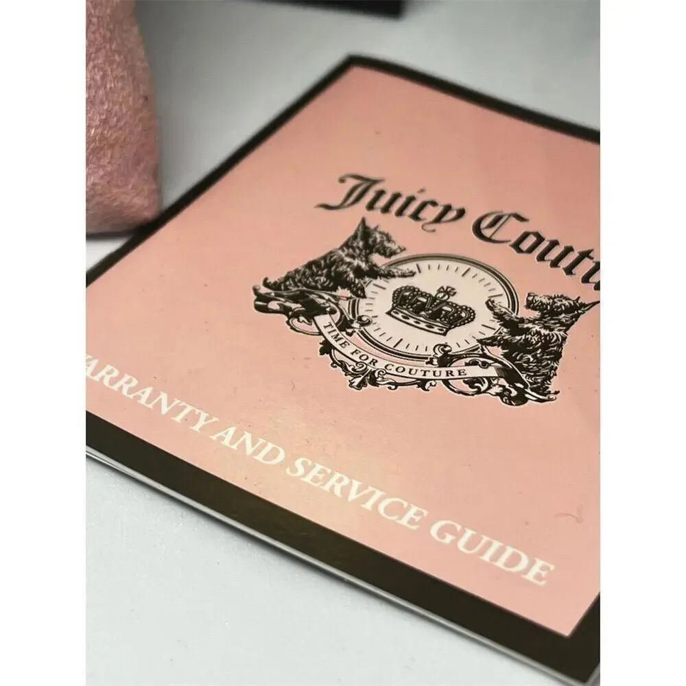 Juicy Couture Cobalt Blue Jelly Strap Watch Crystal Y2K - Picture 3 of 6